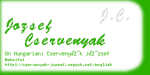 jozsef cservenyak business card